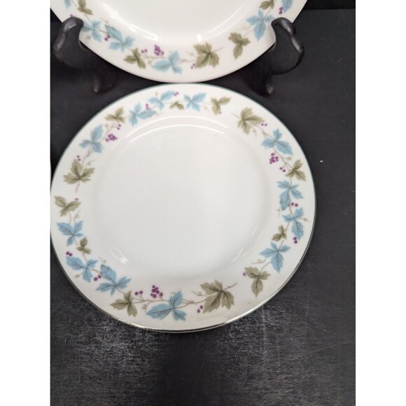 Vintage Fine China Japan MS6701 Grapes and Vines Pattern Bread Plate Set of 4 - Picture 7 of 11